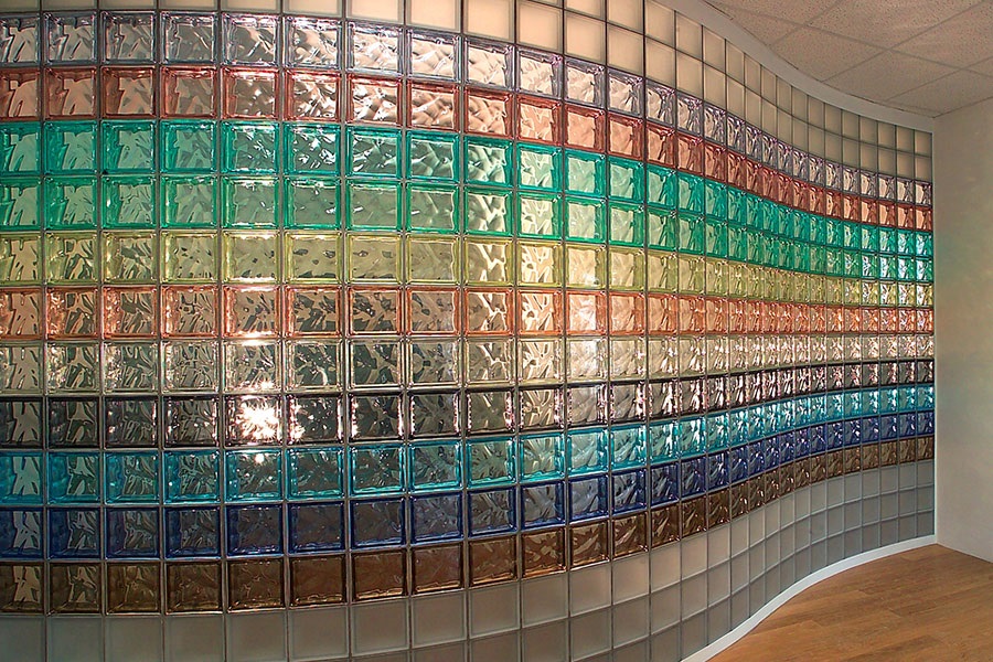 стены из стеклоблоков