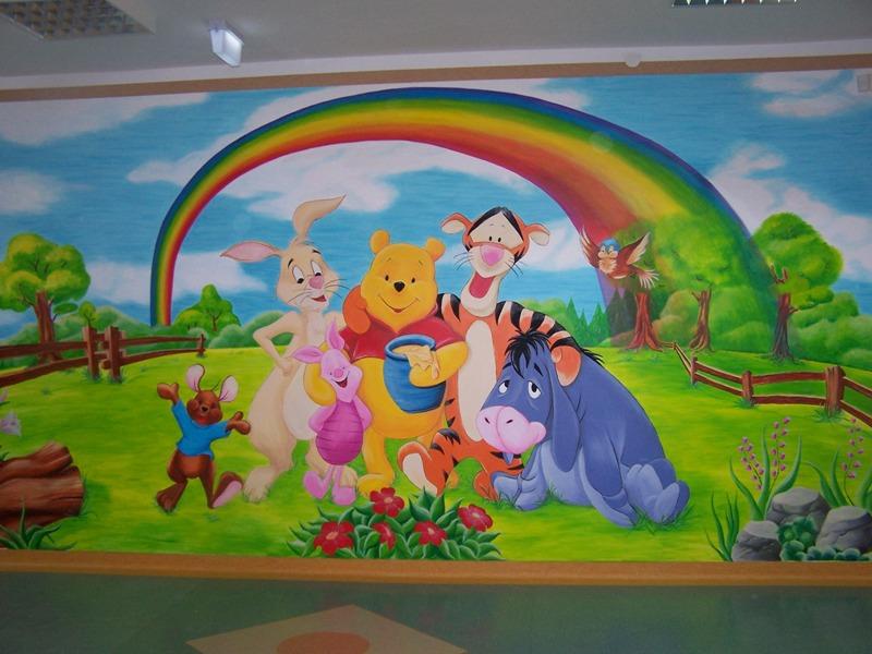 роспись стен в детском саду